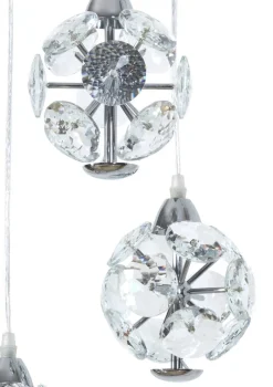POCOline LED-Pendelleuchte Della Chrom B/H/L: ca. 35x120x35 cm