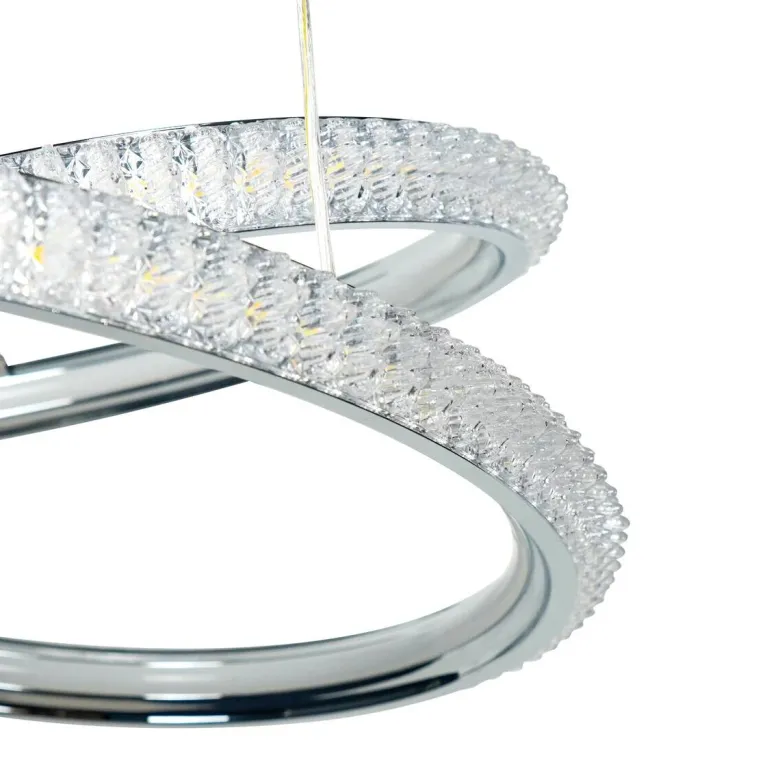 POCOline LED-Pendelleuchte Giorgia Chrom Acryl Metall H/D: ca. 120x45 cm