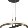 POCOline LED-Pendelleuchte Liah schwarz Metall Acryl H/D: ca. 120x40 cm