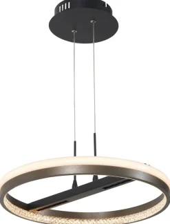 POCOline LED-Pendelleuchte Liah schwarz Metall Acryl H/D: ca. 120x40 cm