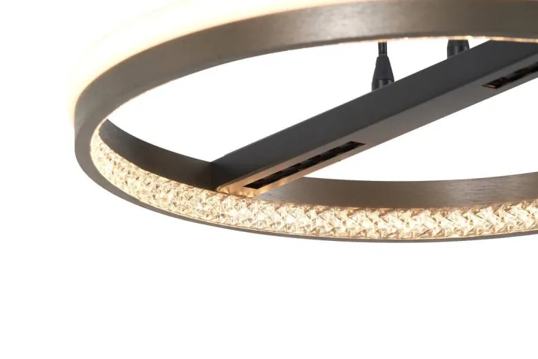 POCOline LED-Pendelleuchte Liah schwarz Metall Acryl H/D: ca. 120x40 cm