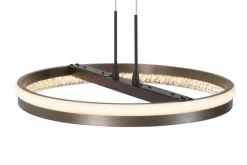 POCOline LED-Pendelleuchte Liah schwarz Metall Acryl H/D: ca. 120x40 cm