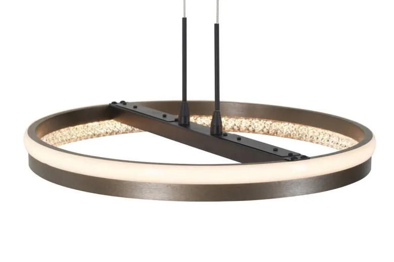 POCOline LED-Pendelleuchte Liah schwarz Metall Acryl H/D: ca. 120x40 cm