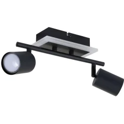 POCOline LED-Spot 2-flg. Akshan schwarz Metall B/H: ca. 39x10 cm 2 Brennstellen