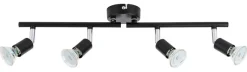 POCOline LED-Spot 4-flg. Boris schwarz B/H/L: ca. 50x8x10 cm 4 Brennstellen