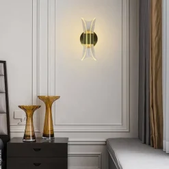 POCOline LED-Wandleuchte Jella gold Acryl Metall B/L: ca. 22x10 cm