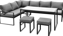 POCOline Loungeset Madrid anthrazit Stahl