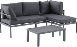 POCOline Loungeset Nizza dunkelgrau Stahlrohr
