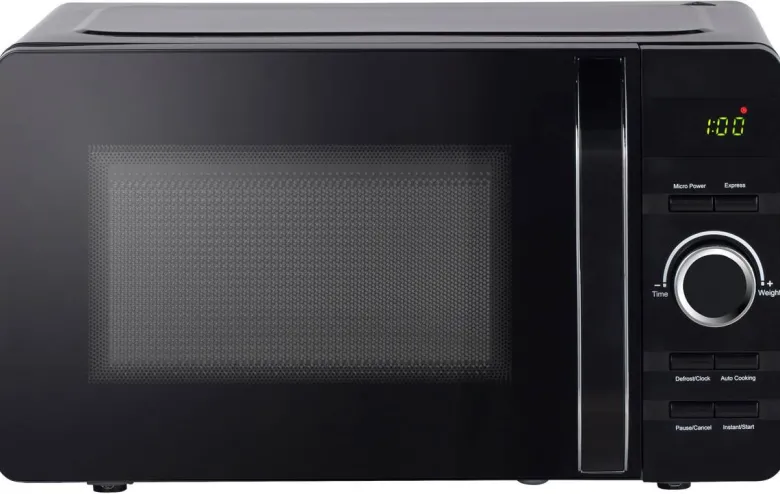 POCOline Mikrowelle 20UX39-L schwarz Metall B/H/L: ca. 34x26x45 cm ca. 20 l
