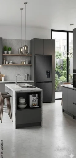 POCOline Multi-Door MD183-432EWDDNF dark Inox B/H/T: ca. 84x183x64 cm