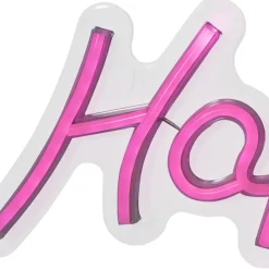 POCOline Neon Wandleuchte Happy pink B/H: ca. 42x14 cm