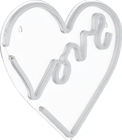 POCOline Neon Wandleuchte Love rot B/H: ca. 35x33 cm