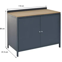 POCOline Outdoor-Küchenmodul anthrazit Aluminium B/H/L: ca. 110x89x61,5 cm