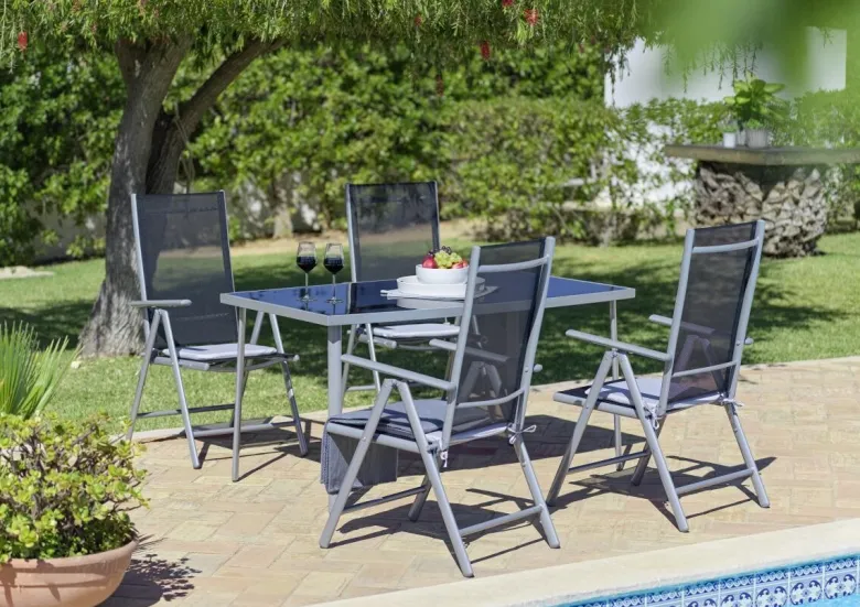 POCOline Patioset grau Alu