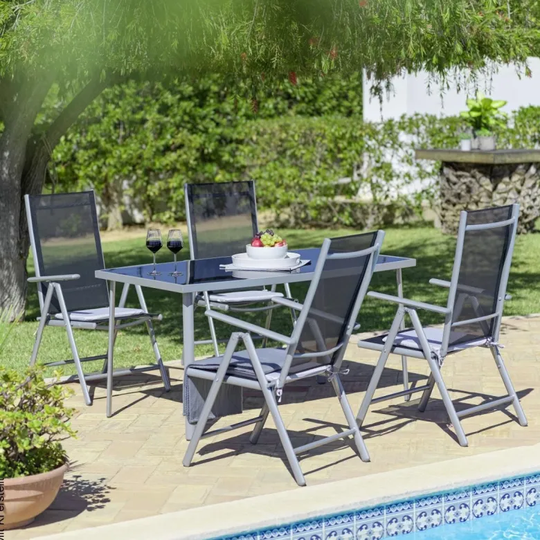 POCOline Patioset grau Alu