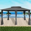 POCOline Pavillon schwarz Stahl B/H/L: ca. 400x270x300 cm