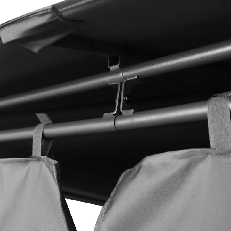 POCOline Pavillon schwarz Stahl B/H/L: ca. 400x270x300 cm