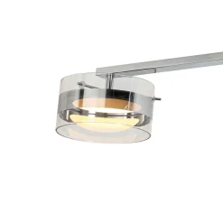 POCOline Pendelleuchte Annabell Chrom Metall Glas B/H: ca. 15x120 cm