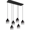 POCOline Pendelleuchte Annie schwarz Metall B/H/L: ca. 25x120x77 cm E27 4 Brennstellen