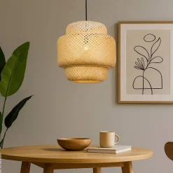 POCOline Pendelleuchte Bamboo natur Bambus H/D: ca. 120x40 cm null 1 Brennstellen