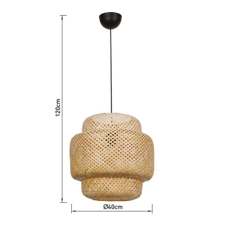 POCOline Pendelleuchte Bamboo natur Bambus H/D: ca. 120x40 cm null 1 Brennstellen