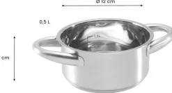 POCOline Pfanne silber Edelstahl D: ca. 12 cm