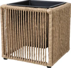 POCOline Pflanzgefäß braun Polyrattan B/H/L: ca. 28x28x28 cm