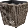POCOline Pflanzgefäß grau Polyrattan B/H/L: ca. 28x28x28 cm