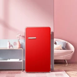 POCOline Retro Kühlschrank KS84-93ESG rot B/H/T: ca. 49x84x46 cm