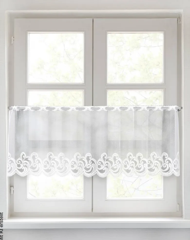 POCOline Scheibengardine Belize weiß B/L: ca. 140x45 cm