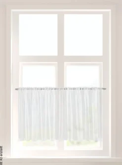 POCOline Scheibengardine Glitzer weiß B/L: ca. 200x50 cm