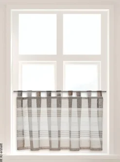 POCOline Scheibengardine Havana braun B/L: ca. 140x50 cm