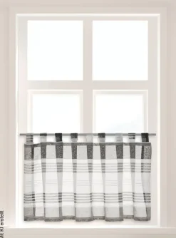POCOline Scheibengardine Havana anthrazit B/L: ca. 140x50 cm