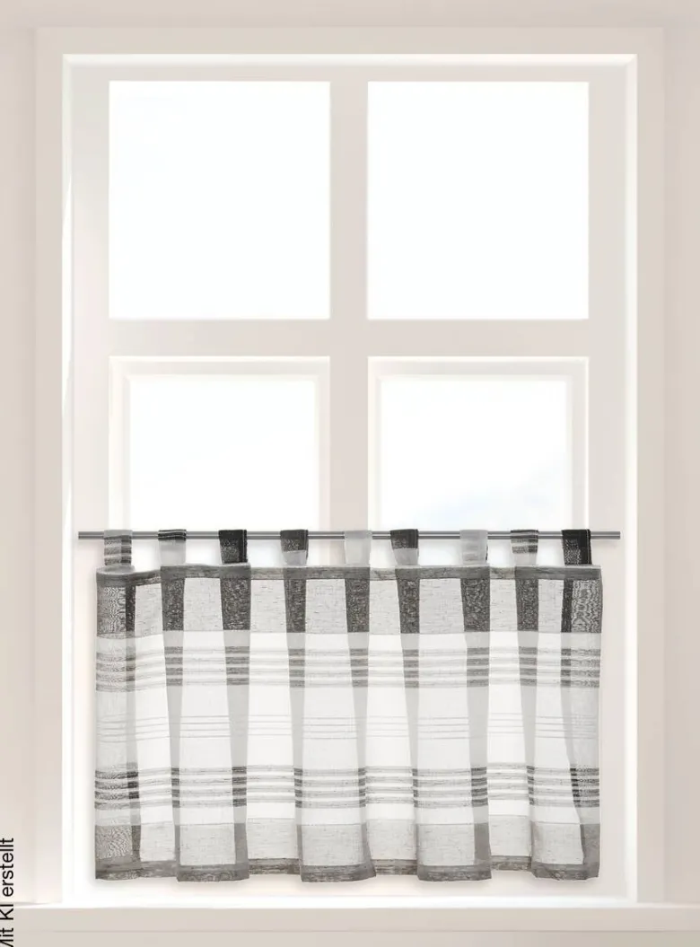 POCOline Scheibengardine Havana anthrazit B/L: ca. 140x50 cm