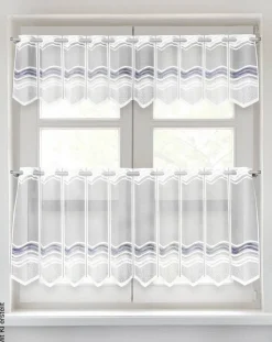 POCOline Scheibengardine Juist grau B/L: ca. 140x45 cm