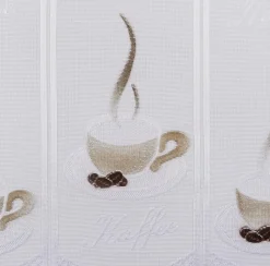 POCOline Scheibengardine Kaffee braun B/L: ca. 145x45 cm