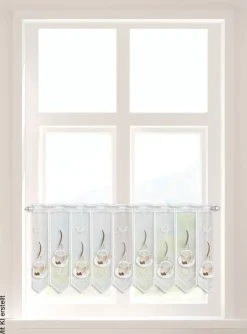 POCOline Scheibengardine Kaffee braun B/L: ca. 145x45 cm