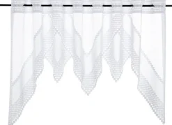 POCOline Scheibengardine Liebitz weiß B/L: ca. 140x60 cm