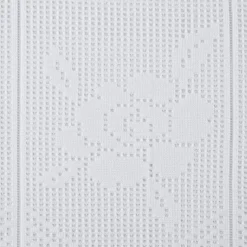 POCOline Scheibengardine Rosen weiß B/L: ca. 200x45 cm