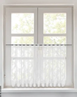 POCOline Scheibengardine Wellheim weiß B/L: ca. 200x60 cm