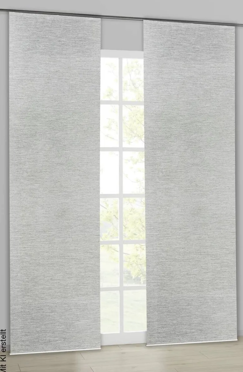 POCOline Schiebevorhang Essential grau B/L: ca. 60x245 cm