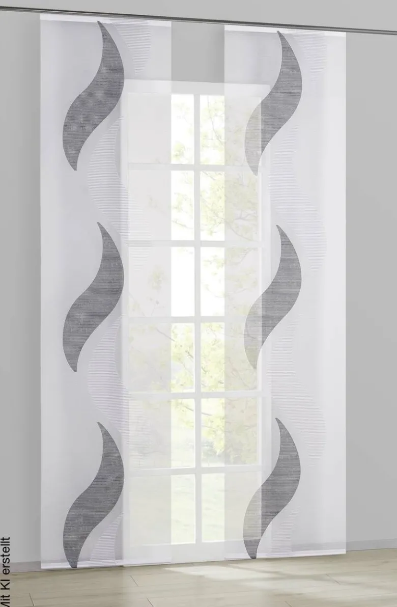 POCOline Schiebevorhang Flavio weiß B/L: ca. 60x245 cm