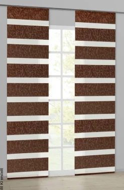 POCOline Schiebevorhang Mandy braun B/L: ca. 60x245 cm