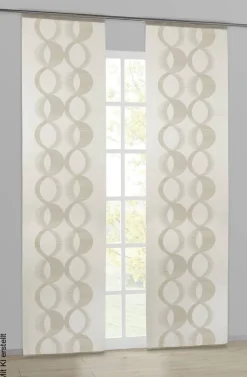 POCOline Schiebevorhang Martina beige B/L: ca. 60x245 cm