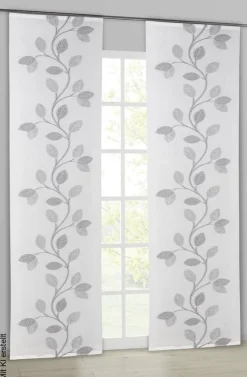 POCOline Schiebevorhang Michelle grau B/L: ca. 60x245 cm