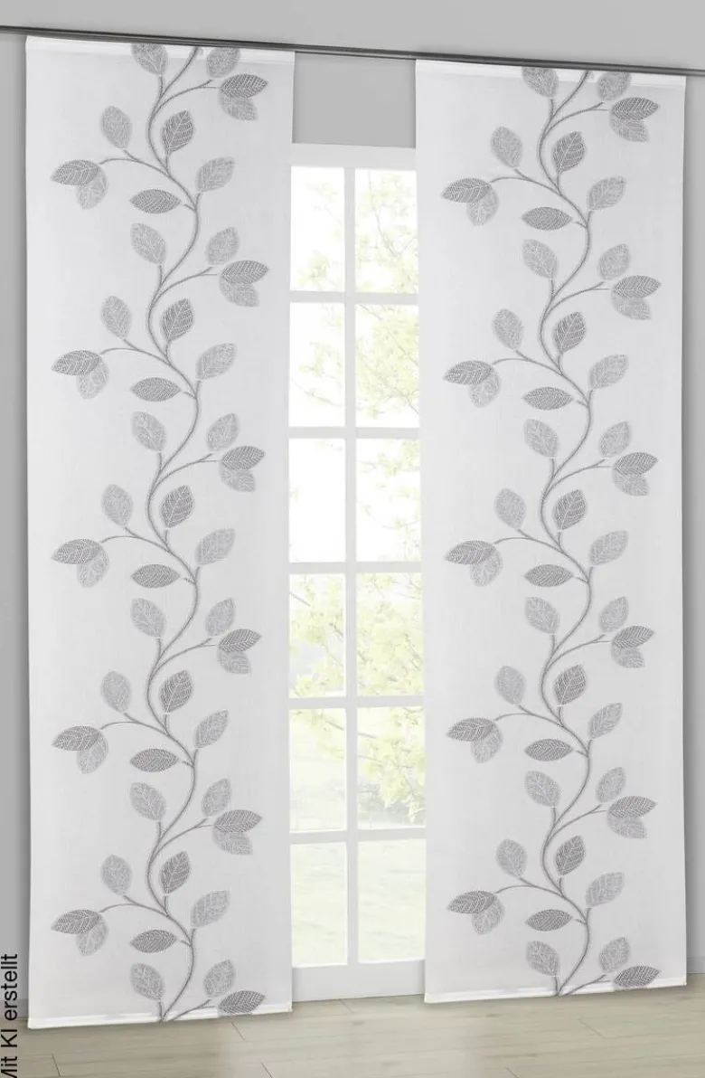 POCOline Schiebevorhang Michelle grau B/L: ca. 60x245 cm