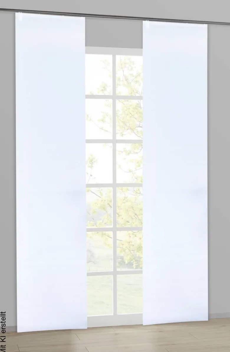 POCOline Schiebevorhang Neapel weiß B/L: ca. 60x245 cm