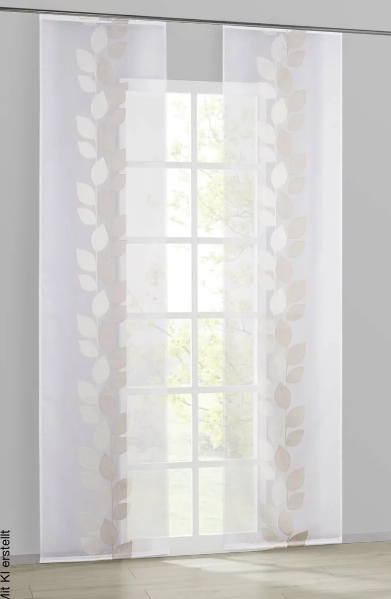 POCOline Schiebevorhang Pantheon natur B/L: ca. 60x245 cm