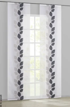 POCOline Schiebevorhang Pantheon schwarz B/L: ca. 60x245 cm