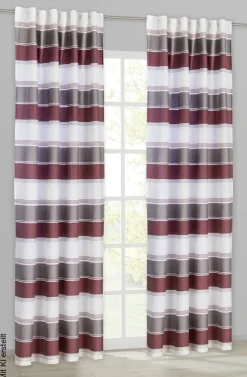 POCOline Schlaufenvorhang Nanni rot B/L: ca. 140x245 cm